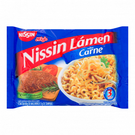 Macarrão Instantâneo Carne Nissin Pacote 74Gr