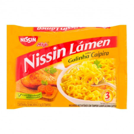 Macarrão Instantâneo Galinha Caipira Nissin 74Gr