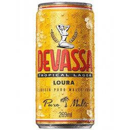 Cerveja Lager Puro Malte Tropical Devassa Lata 269Ml