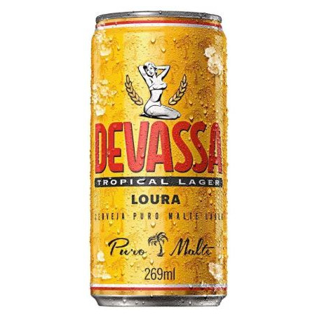 Cerveja Lager Puro Malte Tropical Devassa Lata 269Ml