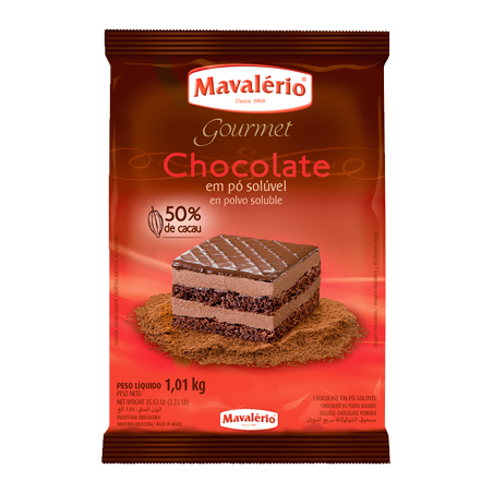 Chocolate Em Po Mavalerio 1,01Kg Sol.50% Cac