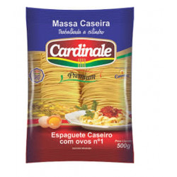 Massa Caseira Espaguete  Cardinale Nº1 Com ovos 500G