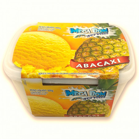 Sorvete Megabom 1,7L Abacaxi 600G