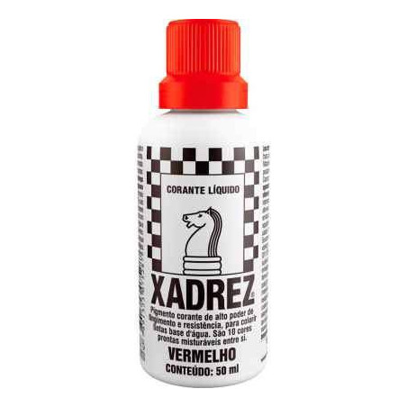 Corante Líquido Xadrez 50Ml Vermelho