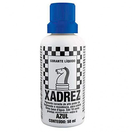 Corante Líquido Xadrez 50Ml Azul