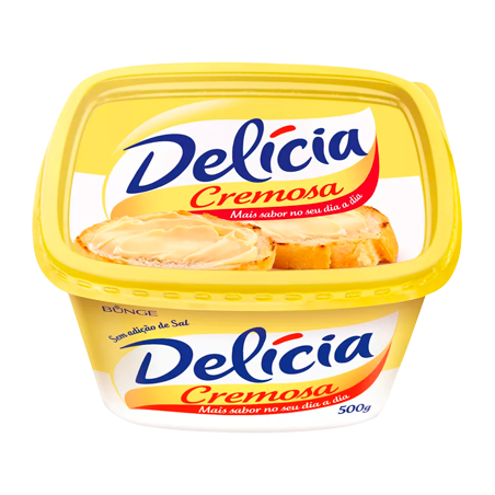 Margarina Delicia 500G Cremosa Com Sal