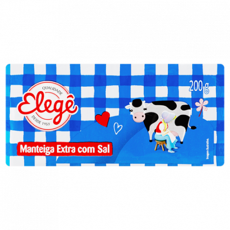 Manteiga Elege Extra 200G Com Sal Tablete