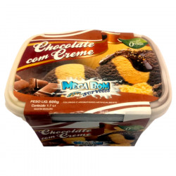 Sorvete MEGABOM 1,7L Chocolate com Creme 600g