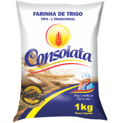 Farinha De Trigo Consolata 1Kg Sem Ferm.