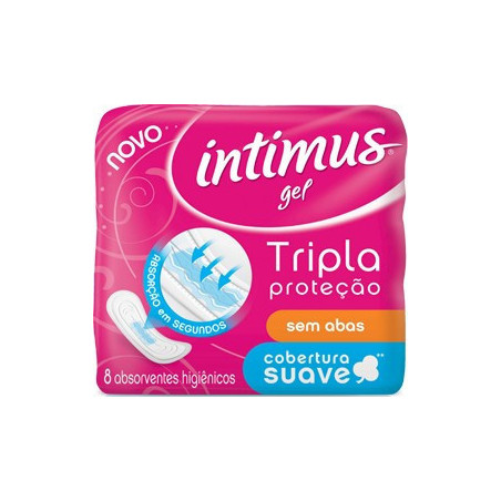 Absorvente Sem Abas Extra Suave Intimus Tripla Proteção Pacote 8 Unidades