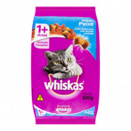 Alimento Para Gatos Adultos 1+ Peixe Whiskas Pacote 500G