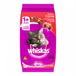 Alimento Para Gatos Adultos 1+ Carne Whiskas Pacote 500G