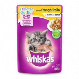 Ração Whiskas 85G Frango Filhote Sachê