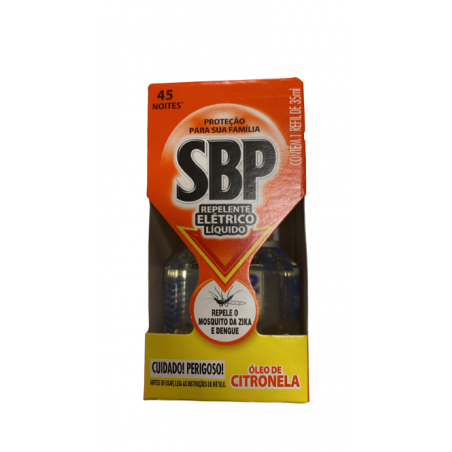 Inseticida SBP Elétrico 35ML Citronela 45 Noites Refil