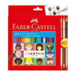 Lapis De Cor Faber Castell 24+3 Caras