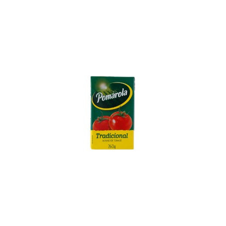 Molho De Tomate Tradicional Pomarola Caixa 260G