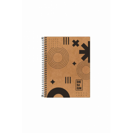 Caderno Espiral 14  48 FL Capa Flex Kraft